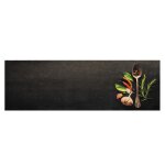 Vidaxl tapis de cuisine lavable impression d'�pices 60x180 cm velours