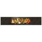 Vidaxl tapis de cuisine lavable impression d'pices 60x300 cm velours