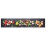 Vidaxl tapis de cuisine lavable impression d'�pices 60x300 cm velours