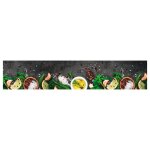 Vidaxl tapis de cuisine lavable impression d'�pices 60x300 cm velours