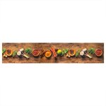 Vidaxl tapis de cuisine lavable impression d'�pices 60x300 cm velours