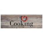 Vidaxl tapis de cuisine lavable impression cuisine gris 60x180 cm