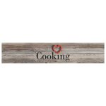 Vidaxl tapis de cuisine lavable impression cuisine gris 60x300 cm