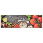Vidaxl tapis de cuisine lavable impression l�gumes 45x150 cm velours