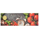 Vidaxl tapis de cuisine lavable impression l�gumes 60x180 cm velours