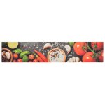 Vidaxl tapis de cuisine lavable impression l�gumes 60x300 cm velours