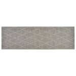 Vidaxl tapis de cuisine lavable impression losange 60x180 cm velours
