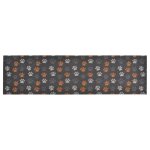 Vidaxl tapis de cuisine lavable impression de pattes 45x150 cm velours