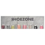 Vidaxl tapis de cuisine lavable impression shoezone 60x180 cm velours