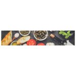 Vidaxl tapis de cuisine lavable impression vin d�ner 60x300 cm velours