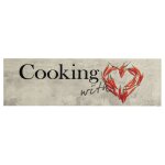 Vidaxl tapis de cuisine lavable imprim� de piment cooking 60x180 cm