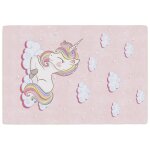 Vidaxl tapis enfants rose 160x230 cm licorne antidrapant lavable