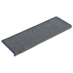 Vidaxl tapis d'escalier 15 pièces 65 x 21 x 4 cm gris clair et bleu bord rectangulaire Vidaxl tapis d'escalier 15 pièces 65 x 21 x 4 cm gris clair et bleu bord rectangulaire