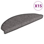 Vidaxl tapis d'escalier 15 pi�ces 65 x 21 x 4 cm beige et gris demi - rond grand