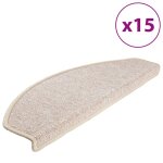 Vidaxl tapis d'escalier 15 pi�ces 65 x 24 x 4 cm non - slip taupe