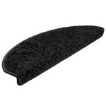 Vidaxl tapis d'escalier 20 pi�ces 65 x 21 x 4 cm noir demi - rond grand