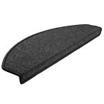 Vidaxl tapis d'escalier lot de 30 65 x 24 x 4 cm anthracite demi - rond grand format