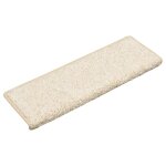 Vidaxl tapis d'escalier 30 pi�ces 65 x 21 x 4 cm blanc bord rectangulaire