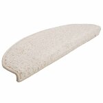 Vidaxl tapis d'escalier 30 pcs 65x21x4 cm blanc demi - rond grand