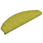 Vidaxl tapis d'escalier 30 pcs 65x21x4 cm vert demi - rond grand
