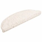 Vidaxl tapis d'escalier 30 pi�ces 56 x 17 x 3 cm blanc demi - rond