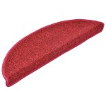 Vidaxl tapis d'escalier 30 pi�ces 56 x 17 x 3 cm rouge demi - rond