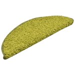 Vidaxl tapis d'escalier 30 pi�ces 56 x 17 x 3 cm vert demi - rond