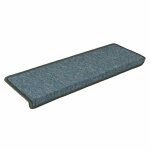 Vidaxl tapis d'escalier 30 pices 65 x 21 x 4 cm vert fonc bord rectangulaire