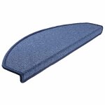 Vidaxl tapis d'escalier 30 pi�ces 65 x 24 x 4 cm bleu demi - rond grand