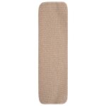 Vidaxl tapis escalier antid�rapants 15 pcs 75x20cm beige rectangulaire