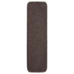 Vidaxl tapis escalier antid�rapants 15pcs 75x20cm marron rectangulaire