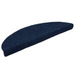 Vidaxl tapis d'escalier autocollants 20 pi�ces 56 x 17 x 3 cm bleu marine demi - rond