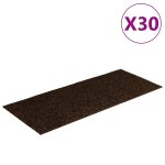 Vidaxl tapis d'escalier autocollants 30 pi�ces 60 x 25 cm marron rectangulaire