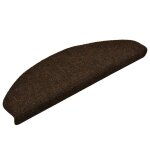 Vidaxl tapis d'escalier auto - adh�sifs 5 pi�ces 65 x 21 x 4 cm marron demi - rond grand