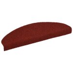 Vidaxl tapis d'escalier autocollants 15 pi�ces 65 x 21 x 4 cm bordeaux rouge demi - rond grand