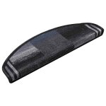 Vidaxl tapis d'escalier autoadh�sifs 10 pcs 65x21x4 cm noir et gris