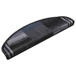 Vidaxl tapis d'escalier autoadh�sifs 10 pcs 65x21x4 cm noir et gris