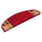 Vidaxl tapis d'escalier autoadh�sifs 10 pcs 65x21x4 cm rouge