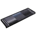 Vidaxl tapis d'escalier autoadh�sifs 5 pcs 65x21x4 cm noir et gris