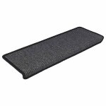 Vidaxl tapis d'escalier autocollants 15 pcs 65x21x4 cm anthracite