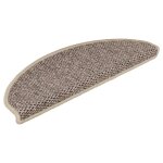 Vidaxl tapis d'escalier autocollants 15 pcs 65x21x4 cm beige fonc�
