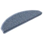Vidaxl tapis d'escalier autocollants 15 pcs 65x21x4 cm bleu