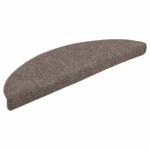 Vidaxl tapis d'escalier autocollants 15 pi�ces 56 x 17 x 3 cm beige demi - rond