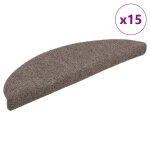 Vidaxl tapis d'escalier autocollants 15 pi�ces 56x17x3 cm beige