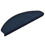 Vidaxl tapis d'escalier autocollants 15 pi�ces 65 x 21 x 4 cm bleu marine demi - rond grand