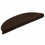 Vidaxl tapis d'escalier auto - adhsifs 15 pices 56 x 17 x 3 cm marron demi - rond