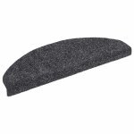 Vidaxl tapis d'escalier autocollants 20 pi�ces 65 x 21 x 4 cm gris fonc� demi - rond grand