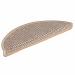 Vidaxl tapis d'escalier autocollants 30 pcs 56x17x3 cm beige clair