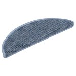 Vidaxl tapis d'escalier autocollants 30 pcs 56x17x3 cm bleu