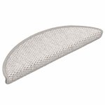Vidaxl tapis d'escalier autocollants 30 pcs 56x17x3 cm platine